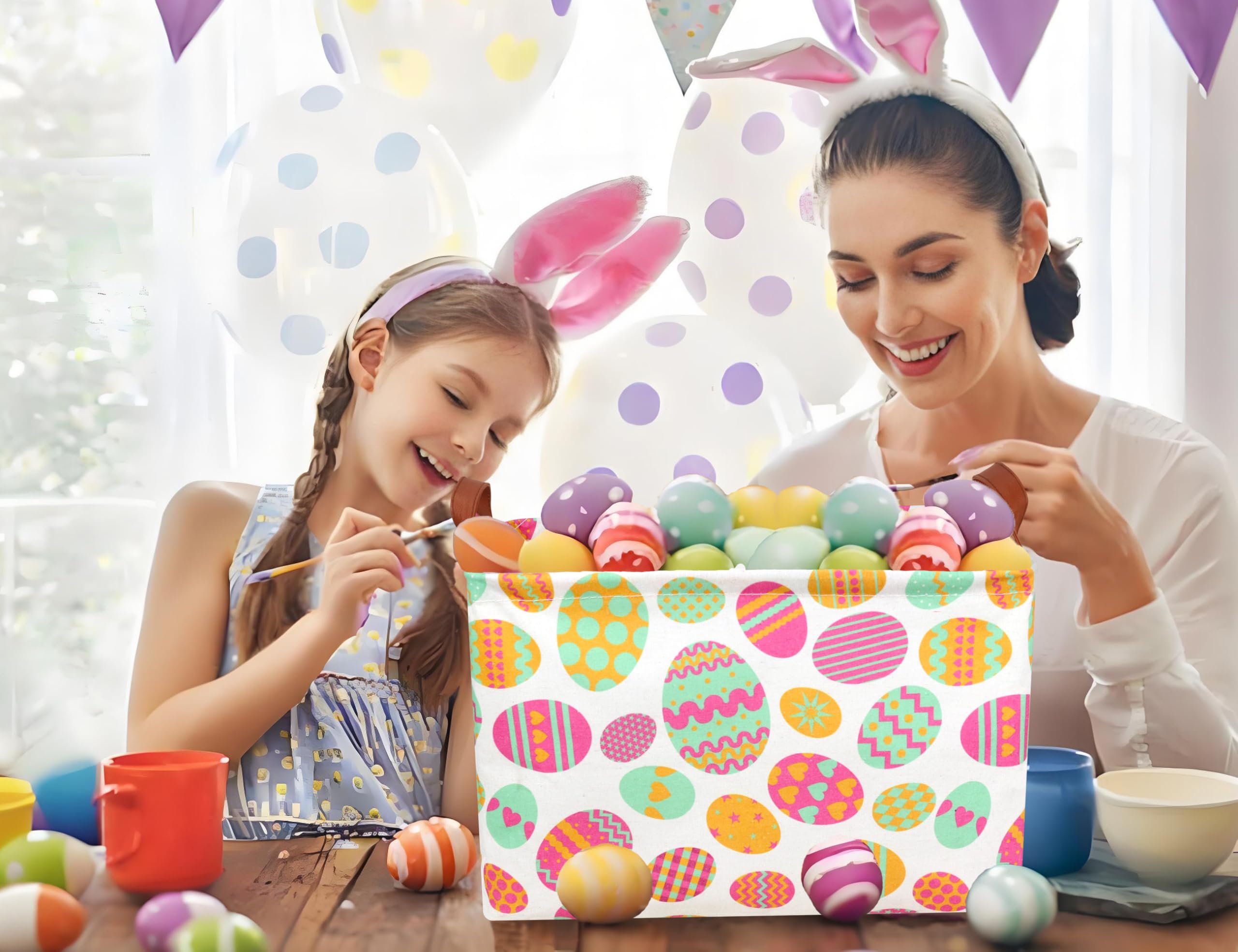 BOOHIT Easter basket wipe-clean surface for quick maintenance