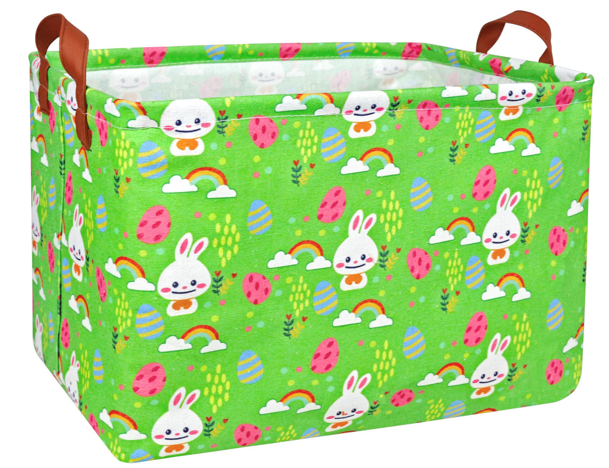 BOOHIT Rainbow Bunny Easter Basket with festive design for egg hunts