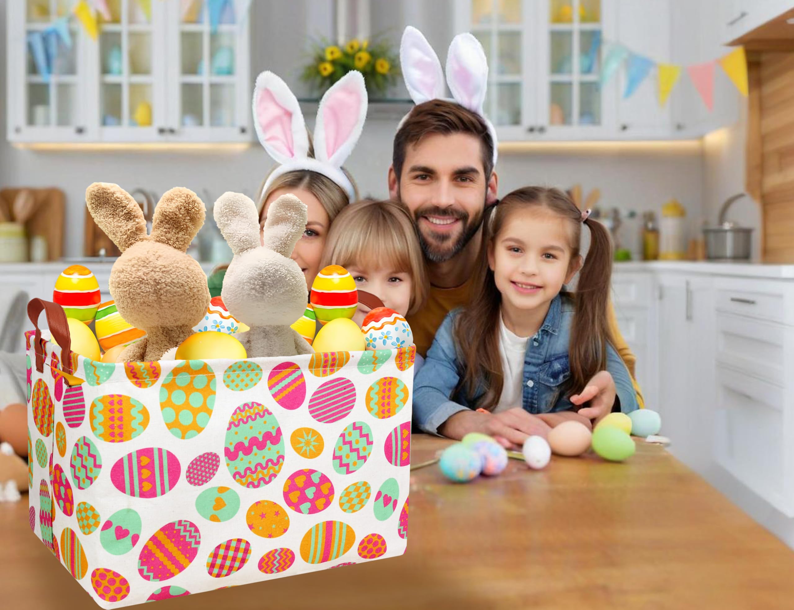 BOOHIT Easter basket bright spring decor fits any room