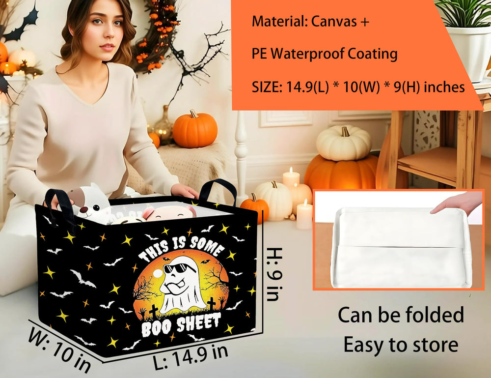 BOOHIT large-canvas-storage-bin ideal for fall decor and home organization