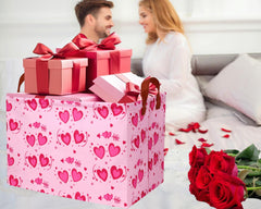 BOOHIT Leather-handled basket with easy portability for gifts or toys.