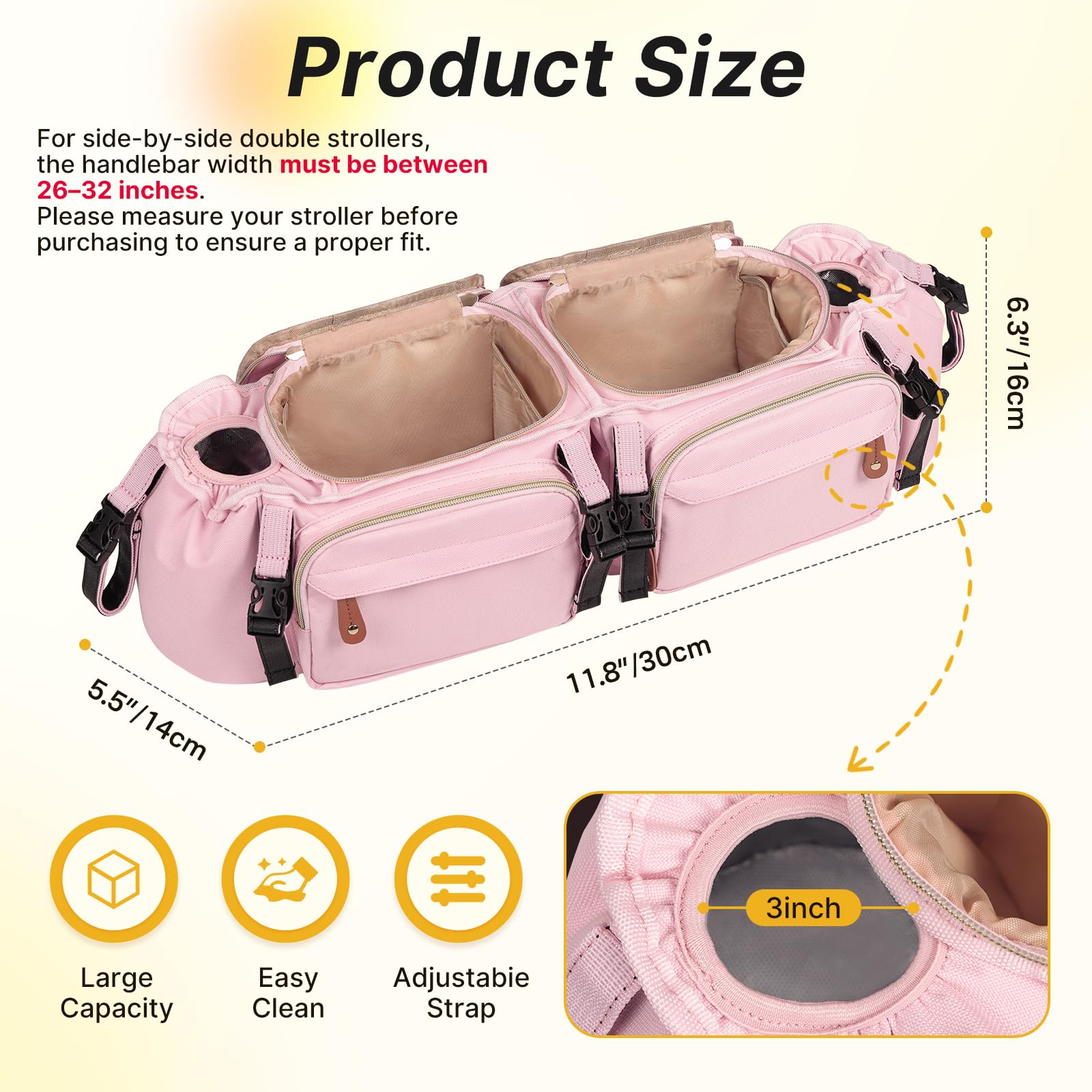 Boomistry organizer includes wipes pockets for quick diaper changes
