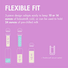 Boon Frosh supports 10, 14, or 24 oz for flexible feeding.