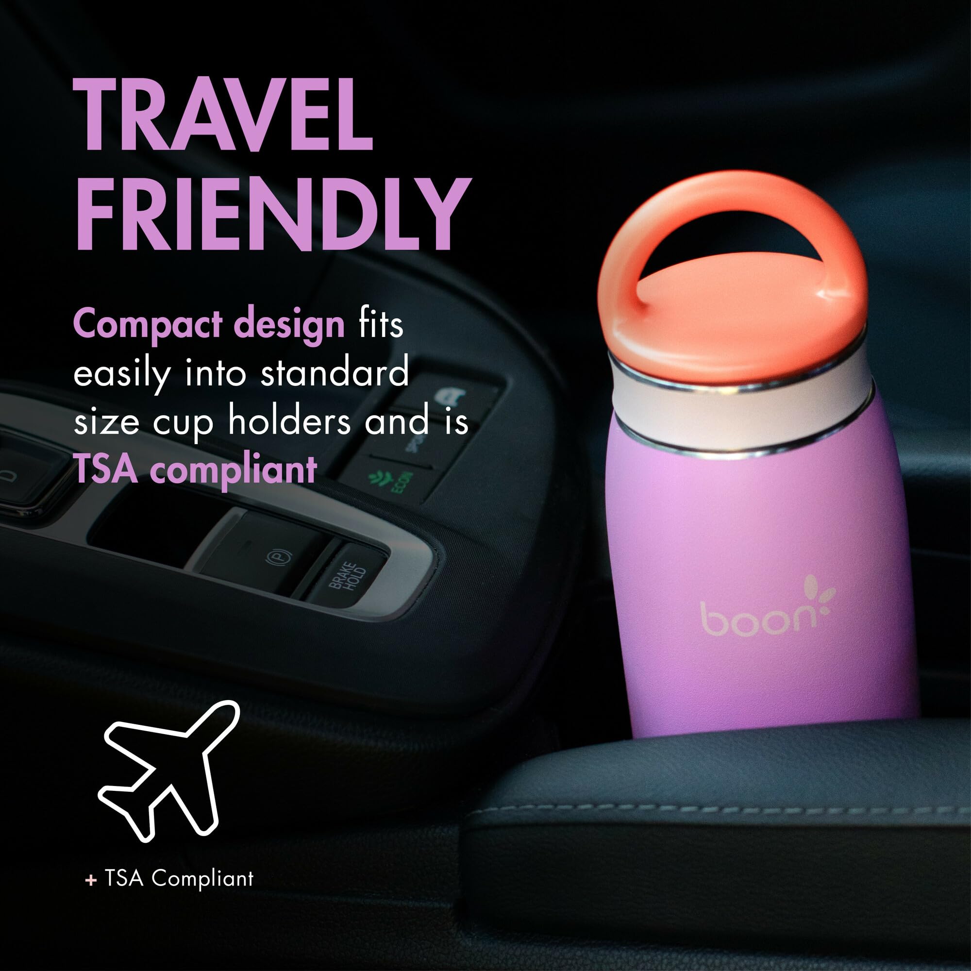 Boon Frosh is TSA-compliant for air travel with milk.