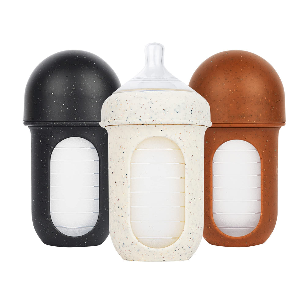Boon Nursh air free bottle design shown for smooth feeding with reduced air intake