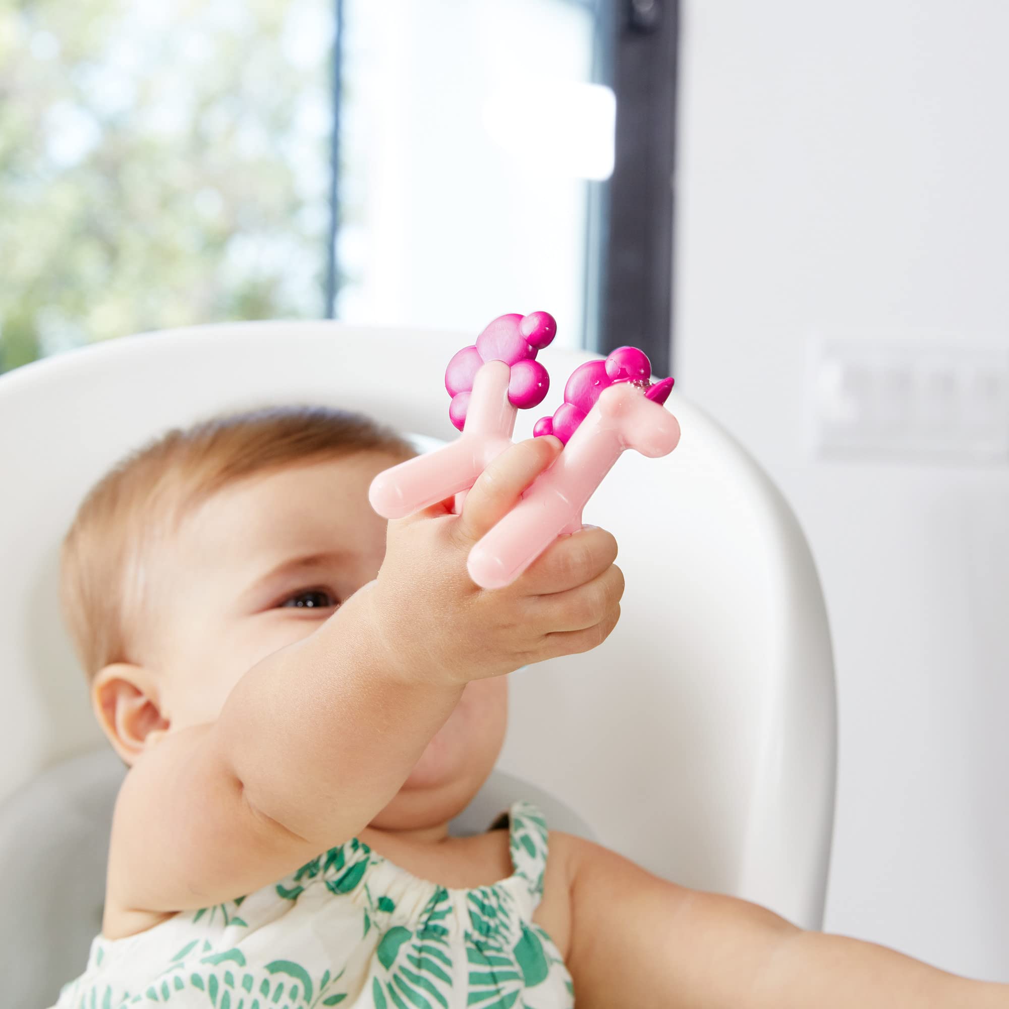 Boon Prance Unicorn Teether can be boiled or sterilized for safety and reuse