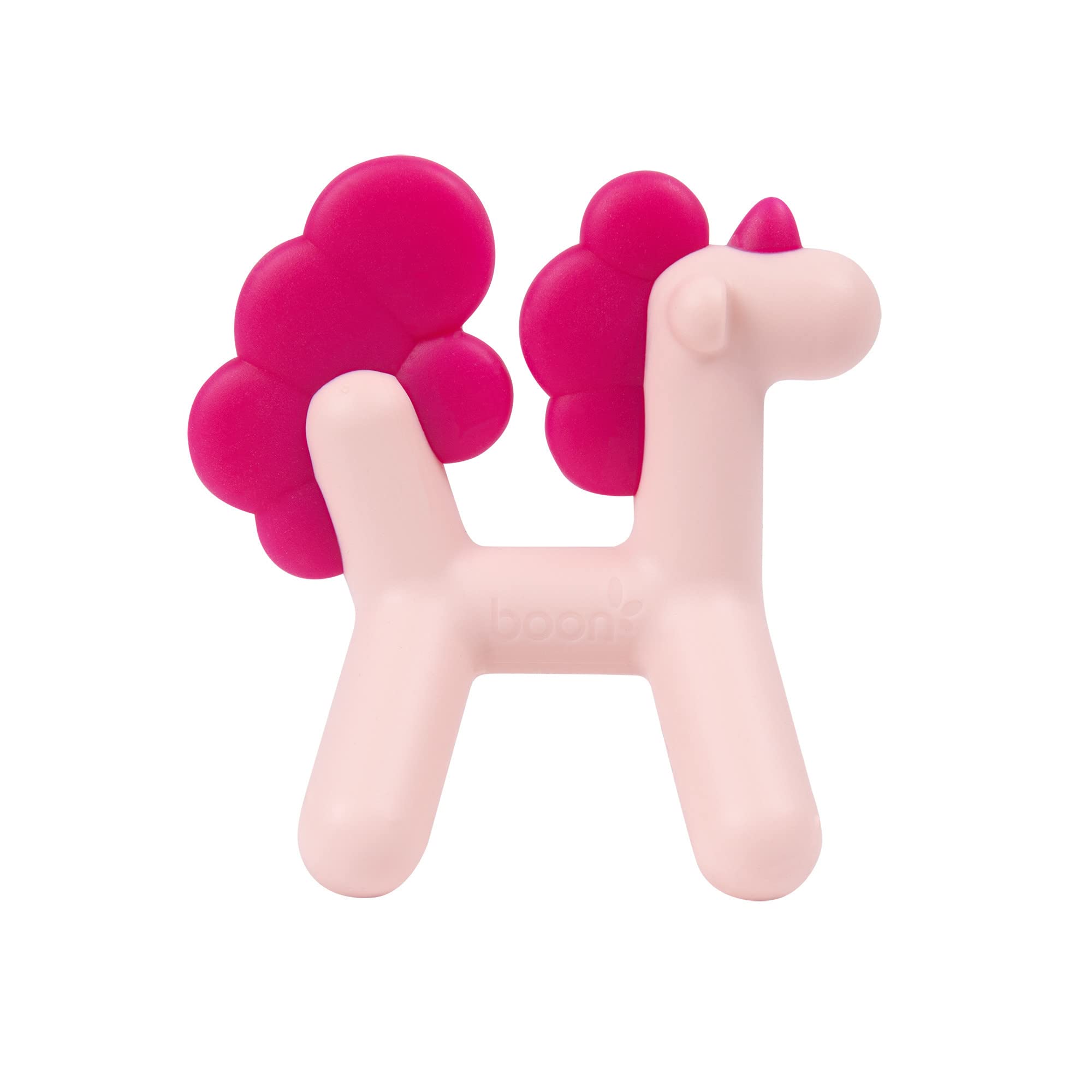 Boon Prance Unicorn Teether shows bright colors designed to engage baby