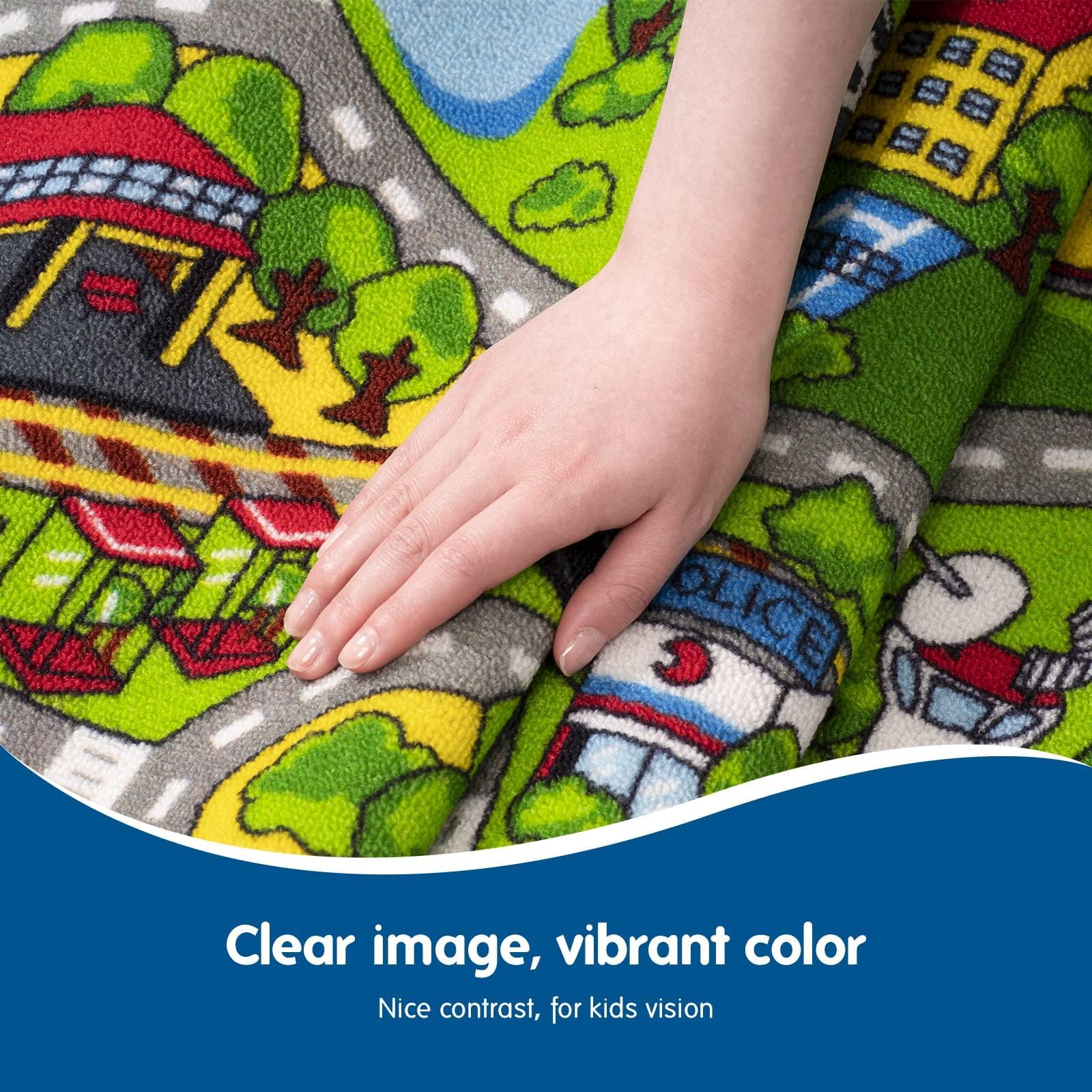Booooom Jackson kids rug safety non-slip backing aids confident floor play.