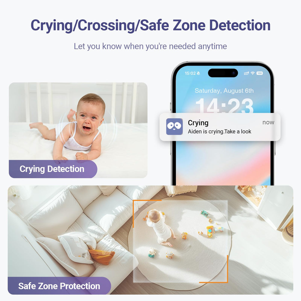 BOOPOO nursery night light softly illuminates the room for gentle checks