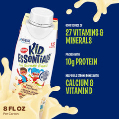 BOOST Kid Essentials Vanilla Vortex back-label highlights key nutrients