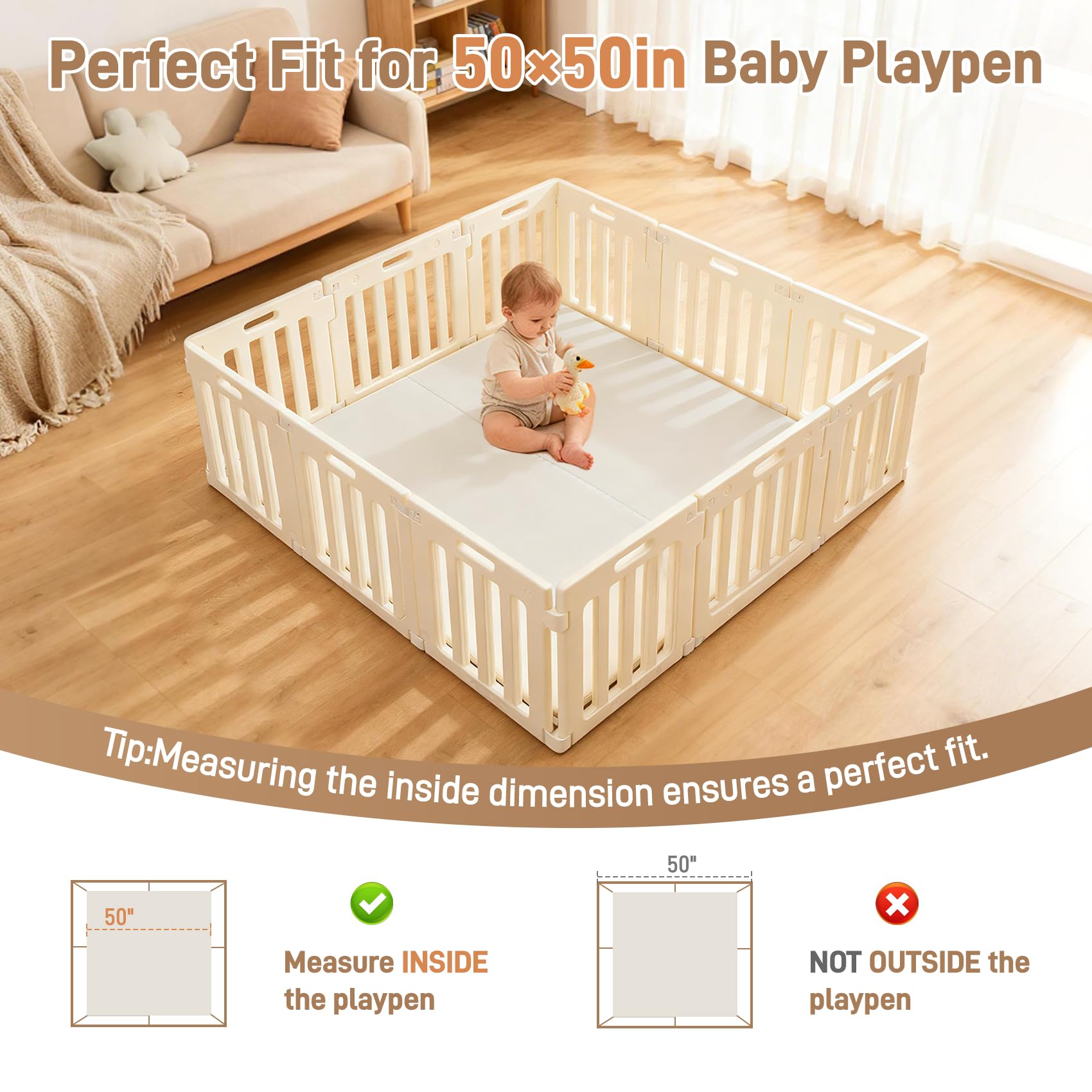 Bootuu Baby Play Mat easy-clean surface simplifies maintenance