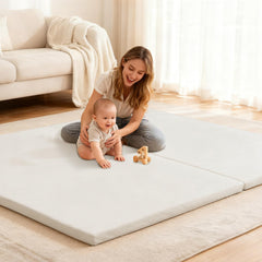 Bootuu Baby Play Mat grey tatami full view highlights non-slip, safe surface