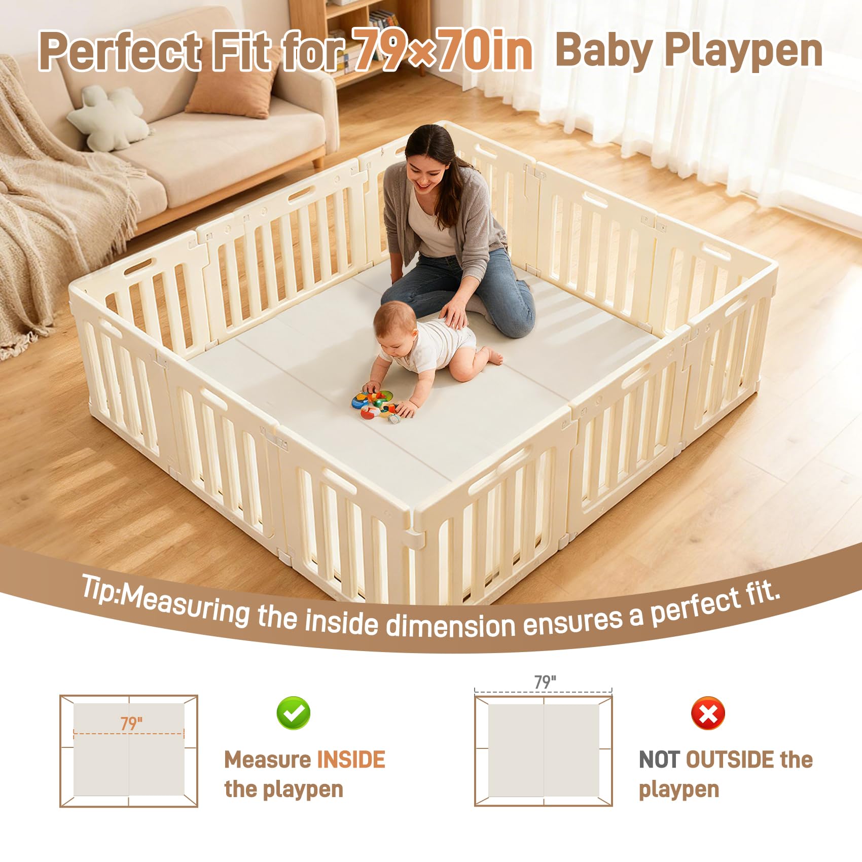 Bootuu versatile mat for play tummy time and quick adult yoga