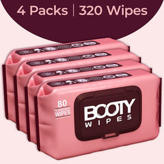 Booty Wipes with aloe and vitamin E emphasizes gentle daily care.