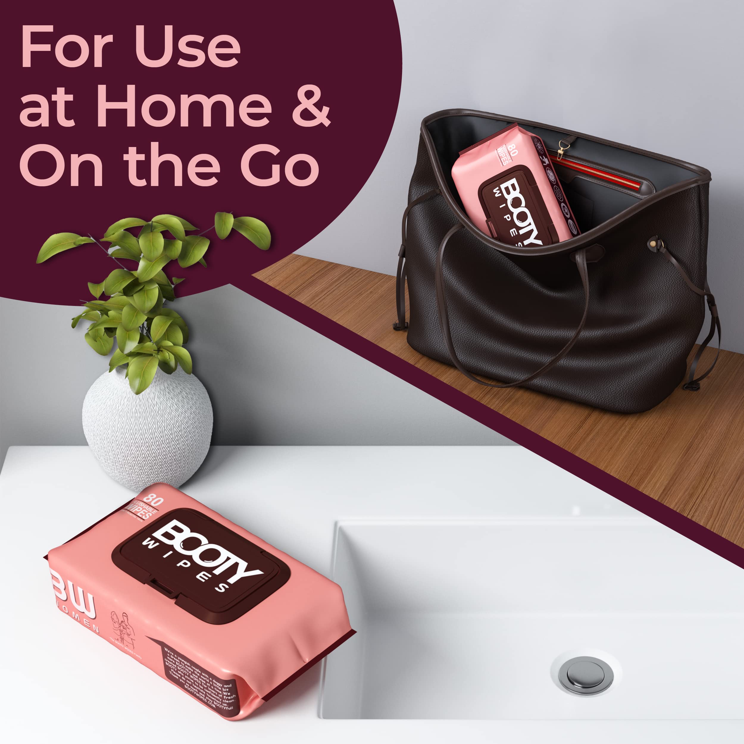 Booty Wipes gym and office use image shows convenient cleansing after activities.