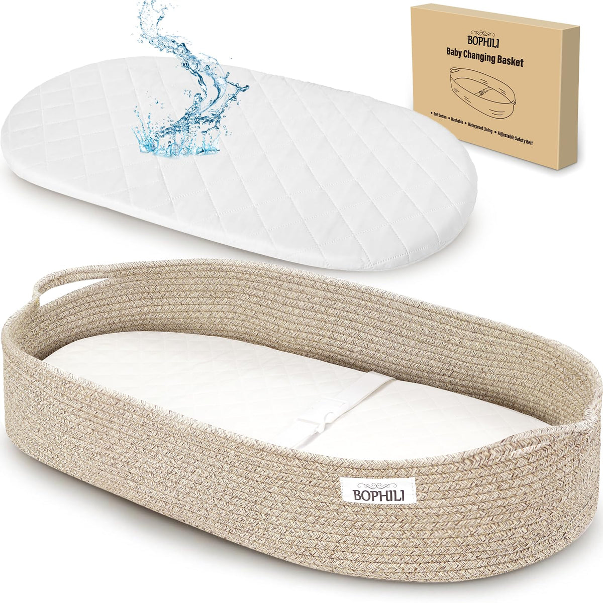 BOPHILI baby changing basket foldable design for portable use and easy transport