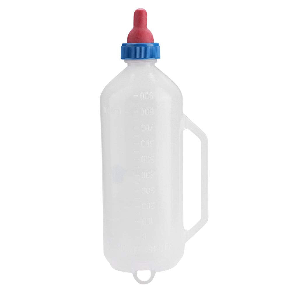 Bordabstract milk feeder bottle handle for easy lamb feeding.