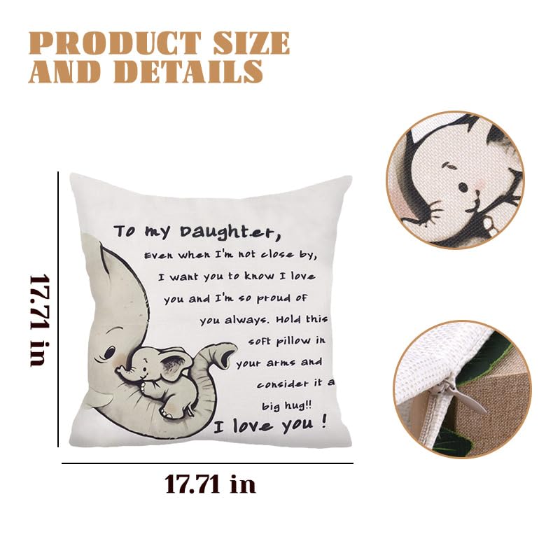 Borhmty pillow cover featuring elephants design for family affection