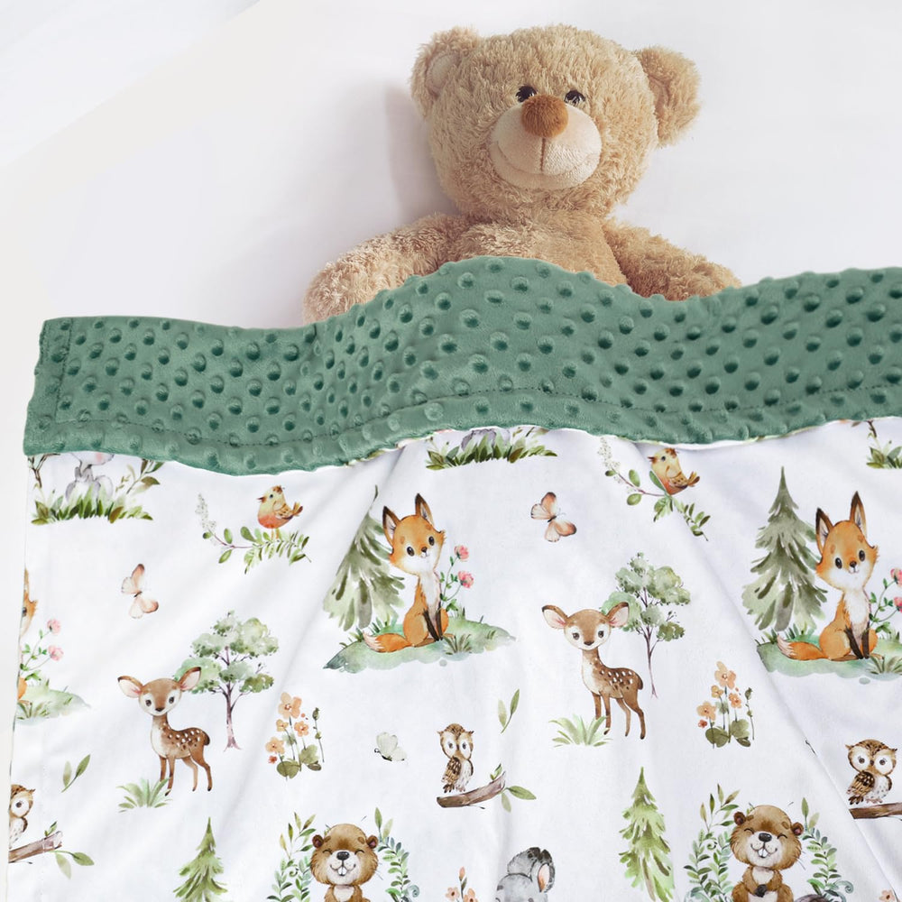 BORITAR nursery decor blanket brings color and texture to a room