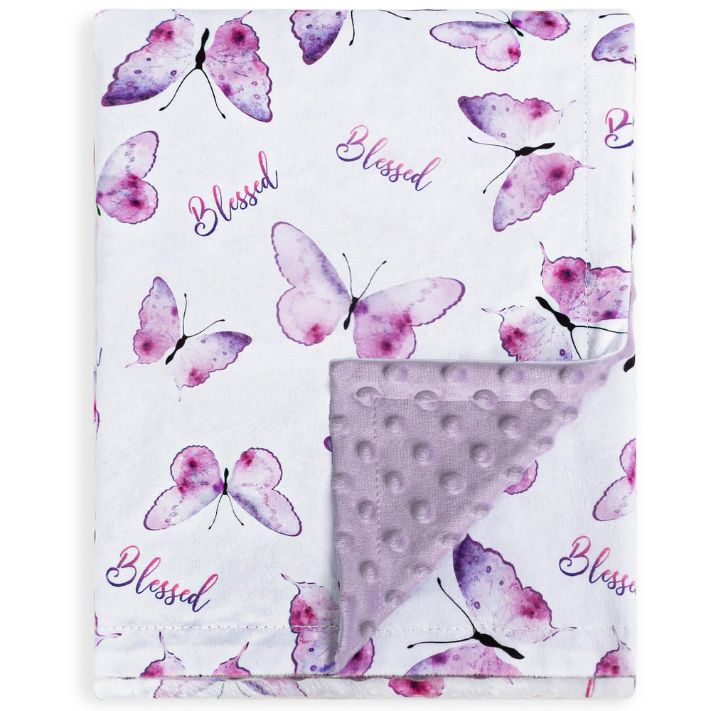 BORITAR baby blanket in soft minky fabric for gentle skin comfort.