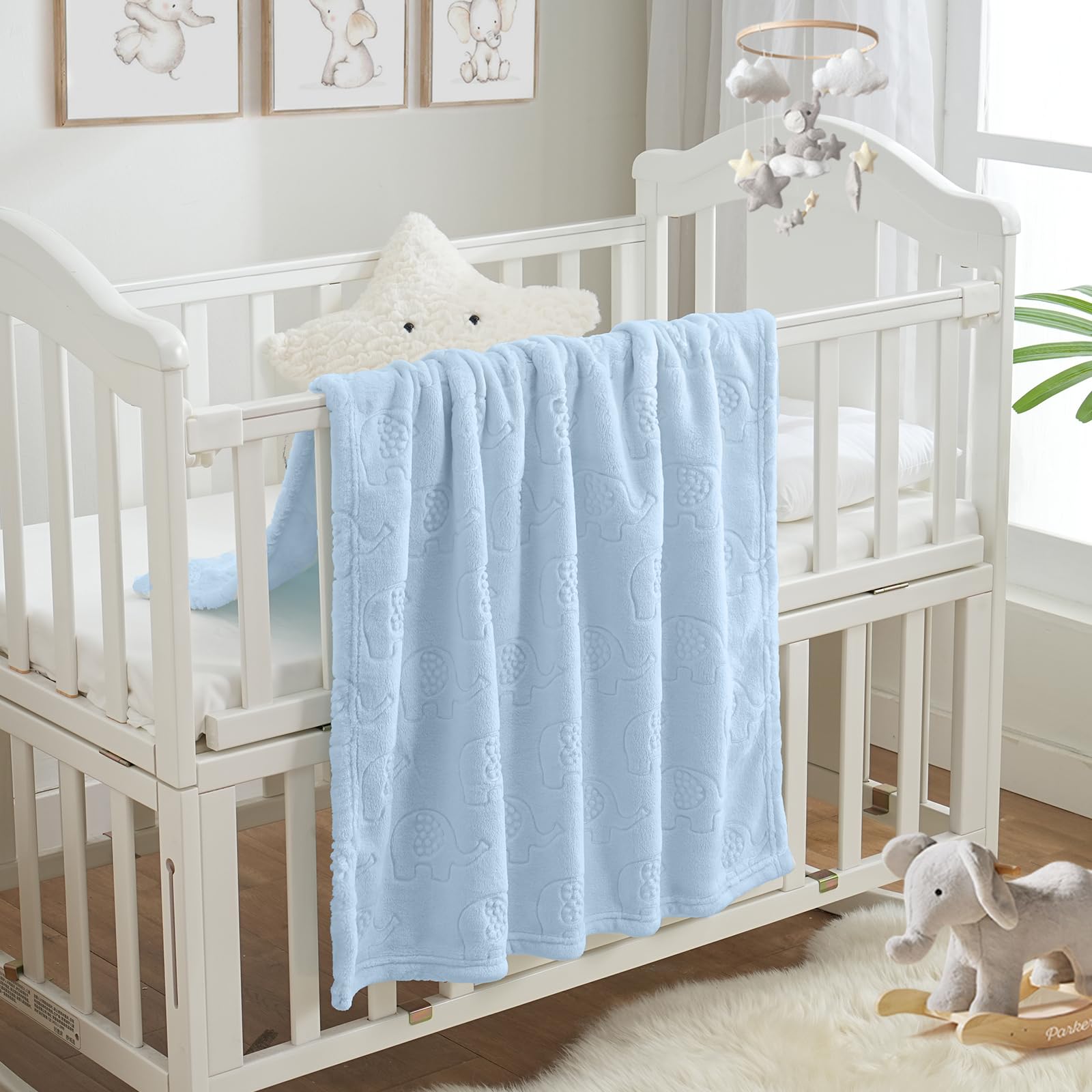 BORITAR fleece blanket for strollers, portable on-the-go warmth