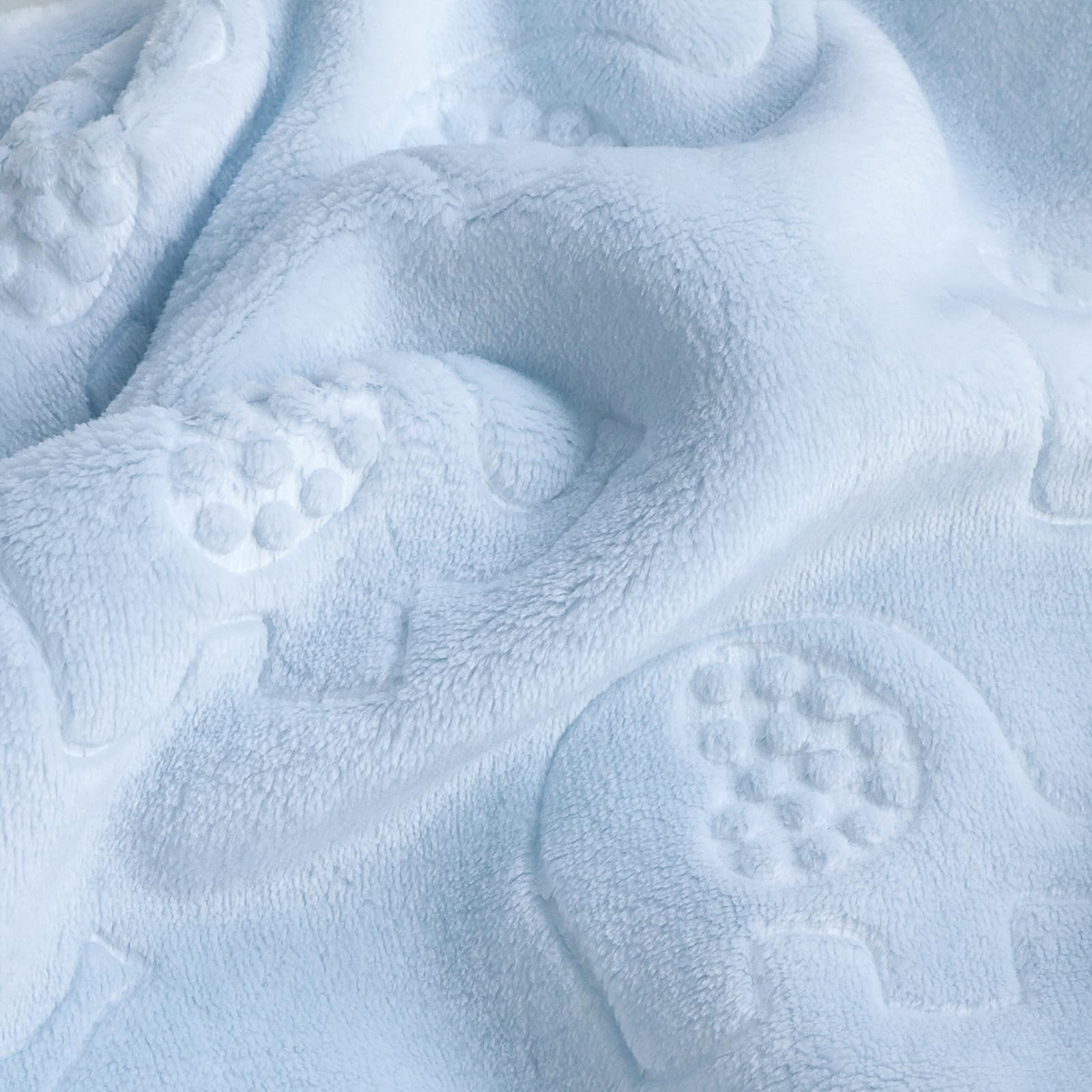 BORITAR fleece baby blanket in light blue for gentle warmth