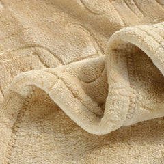 BORITAR khaki soft flannel blanket ready for car rides