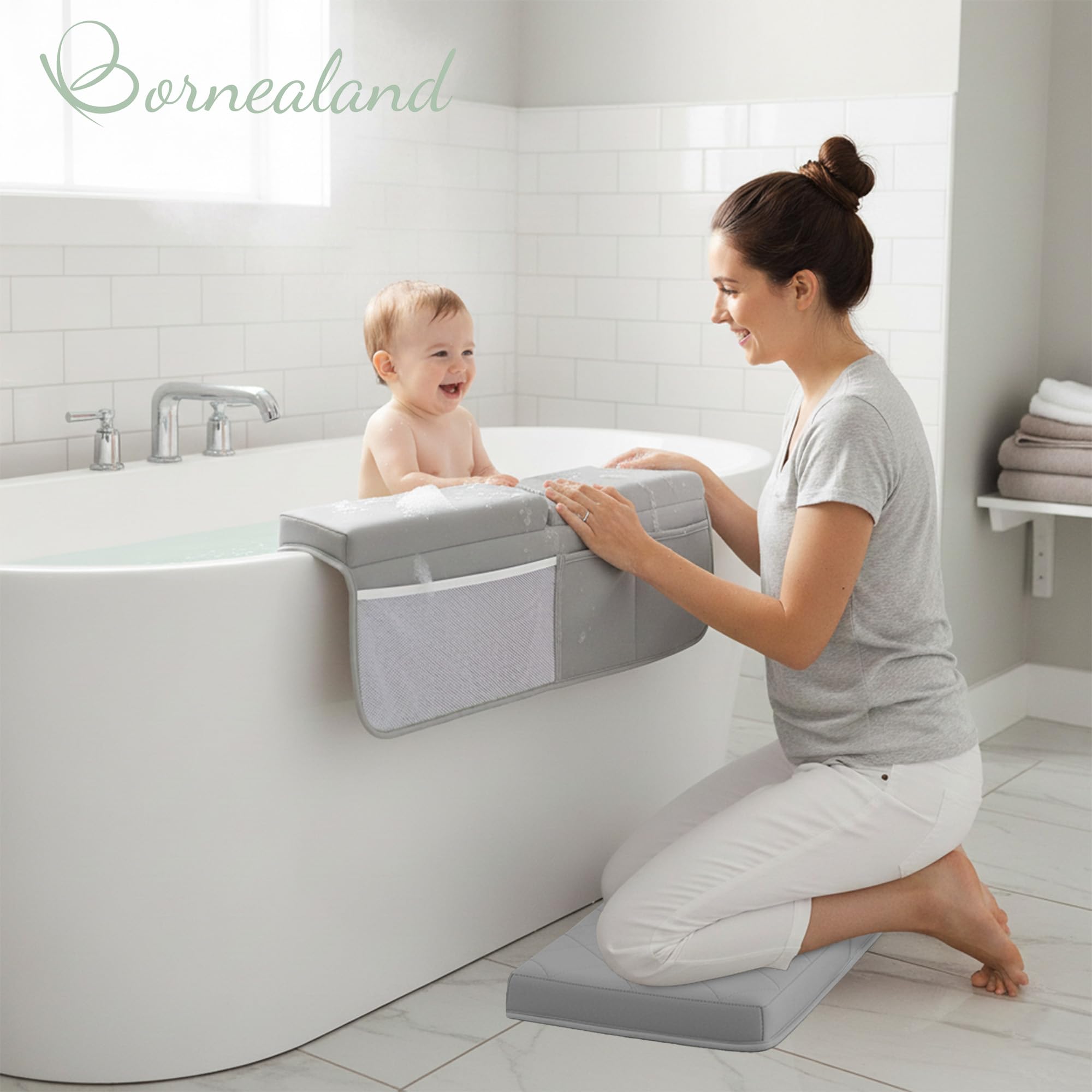Bornealand bath routine ebook included with packaging for helpful tips.