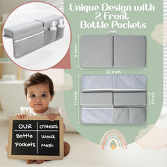 Bornealand dual-layer memory foam kneeler core provides gentle support during baths.