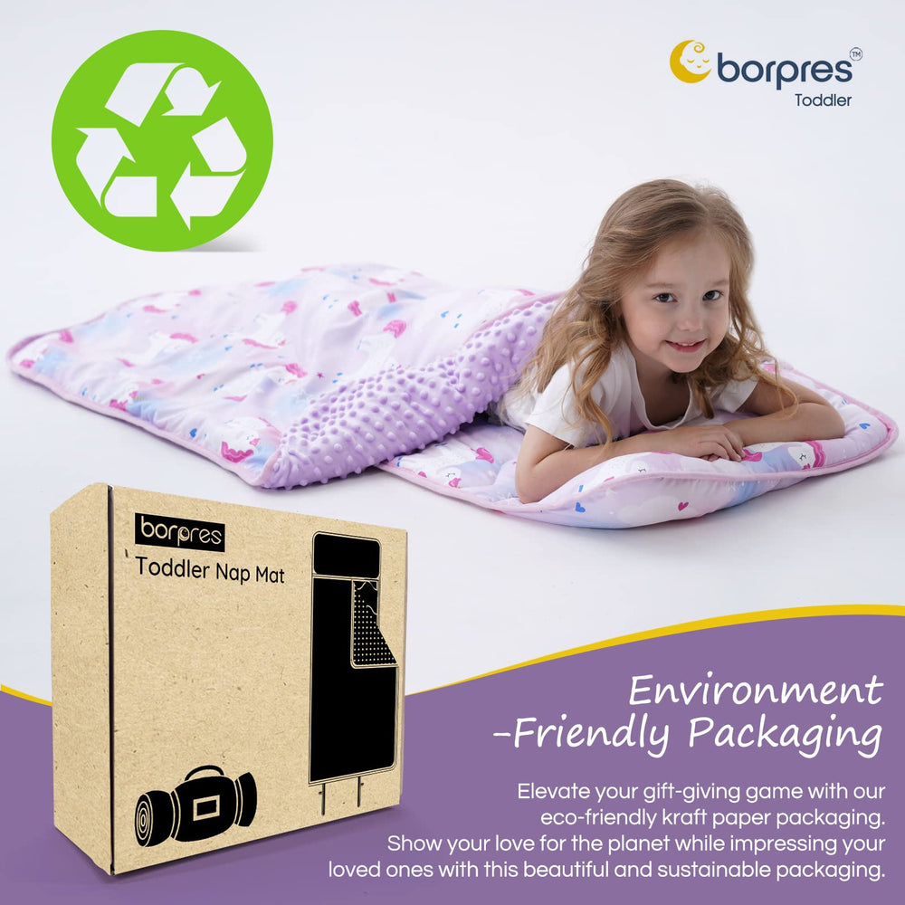 BORPRES unicorn nap mat versatile for home and classroom use