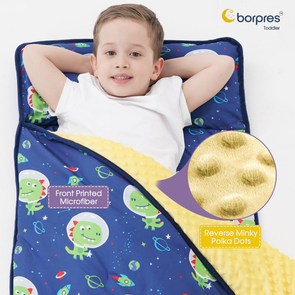 BORPRES dinosaur-themed nap mat design for preschool use