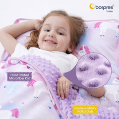 BORPRES nap mat plush minky fleece offers a soft, comforting touch