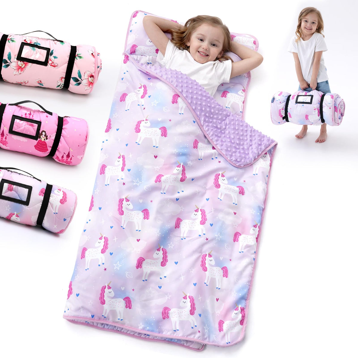 BORPRES nap mat with unicorn design provides cozy naptime for toddlers