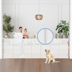 Borthmiu 100-inch extra-wide gate extended to fit large openings safely.