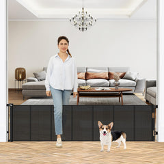Borthmiu 24-inch tall gate extended to wide doorway for pets