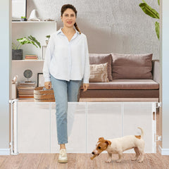 Borthmiu 24-inch retractable gate retracted for compact storage.