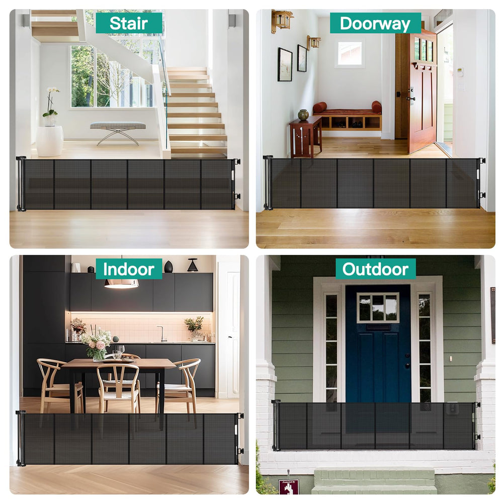 Borthmiu black finish gate blends with home decor