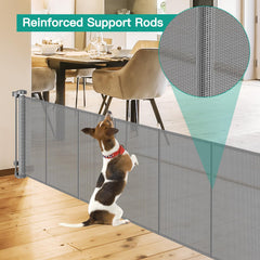 Borthmiu gray reinforced mesh gate showing durability