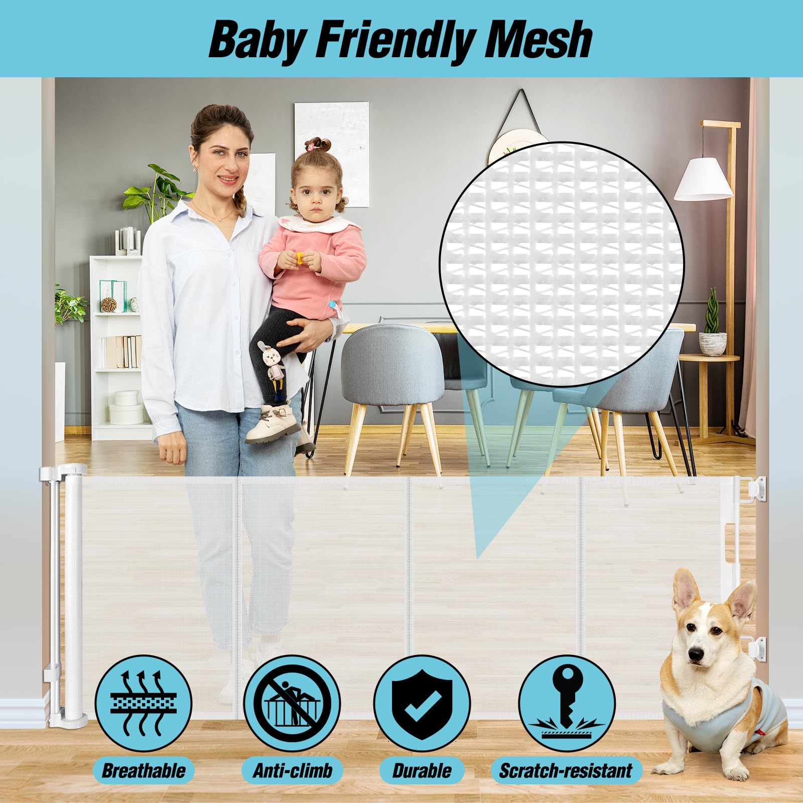 Borthmiu gate suitable for indoor and outdoor use in various spaces.