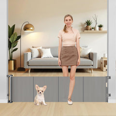Borthmiu short dog gate 20in tall, easy step over for small pets