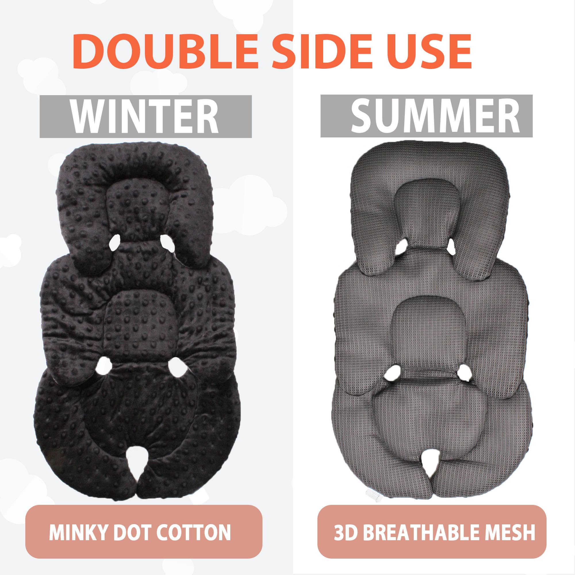 Boryokun head and neck support keeps newborns properly aligned in car seats.