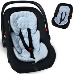Boryokun infant car seat insert front view with cozy two-sided design