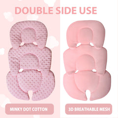 Boryokun insert back with 3D air mesh keeps baby cool and sweat-free.