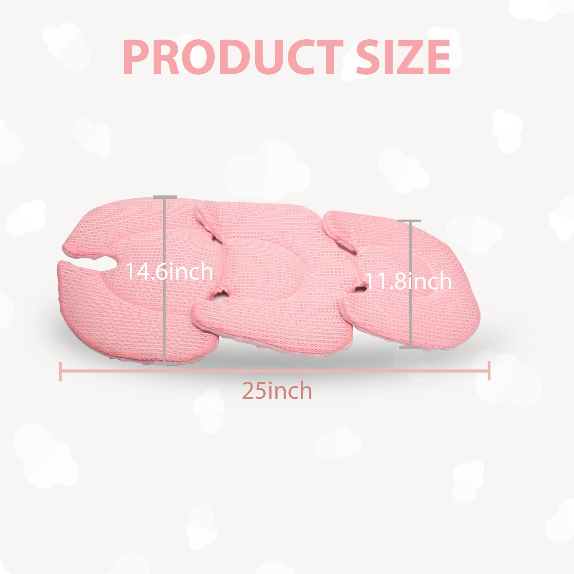 Boryokun shown in stroller offers extra cushioning on the go.