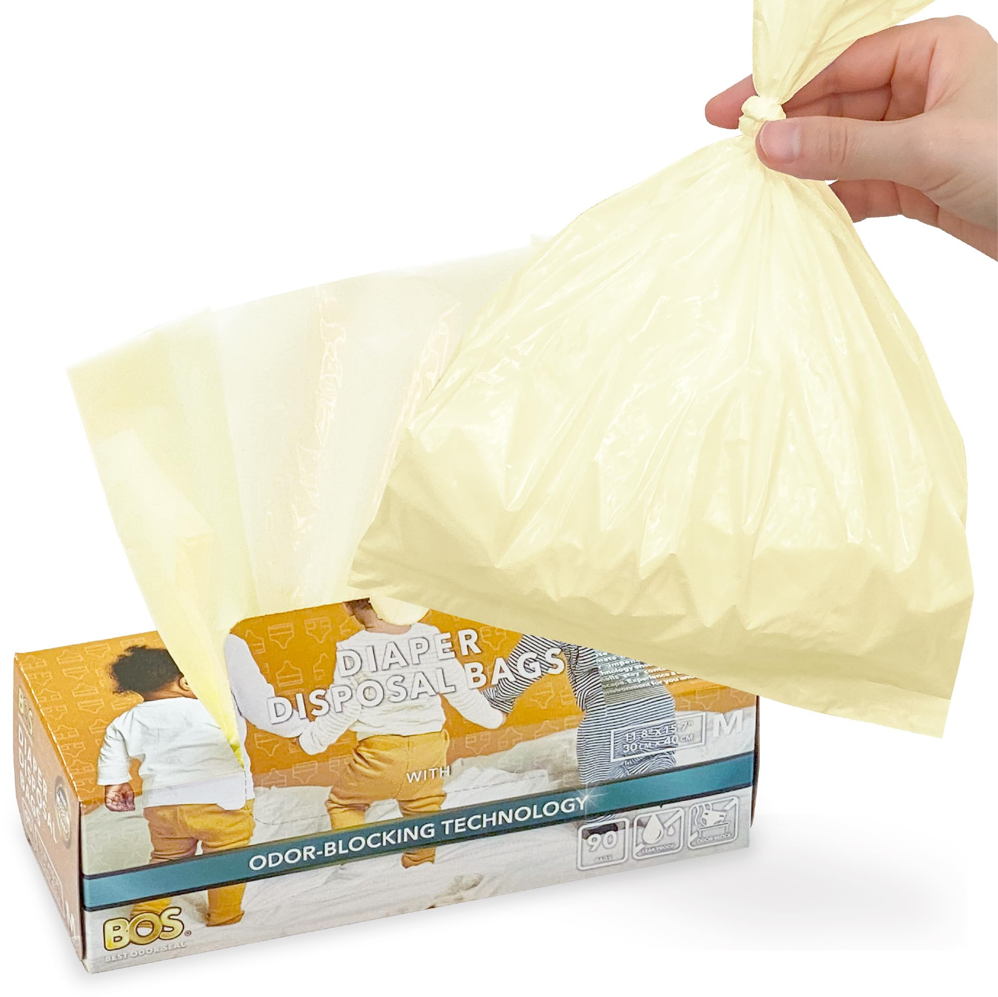 BOS disposable bags medium branding packaging design highlights refreshed look and reliability