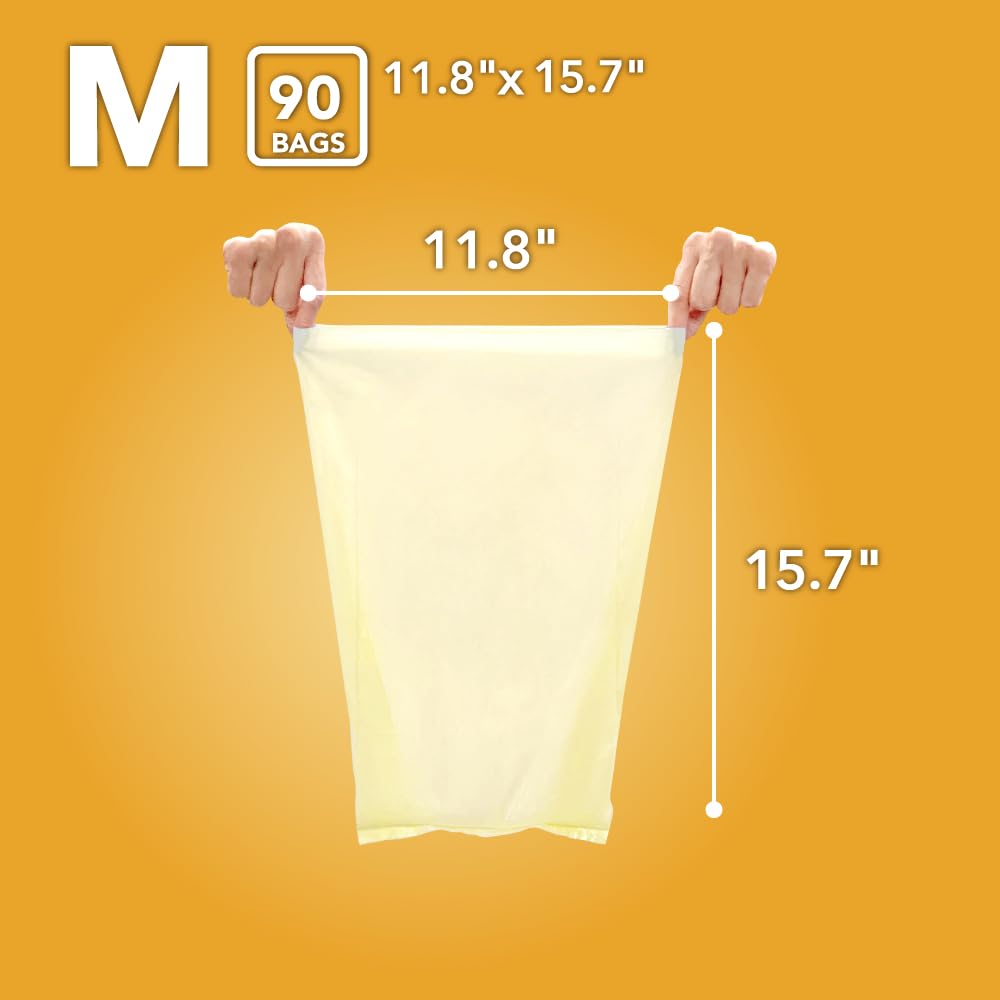 BOS disposable bags medium open packaging showing easy access and clean disposal
