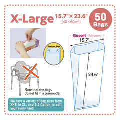 BOS opaque white bags preserve privacy while containing smells.