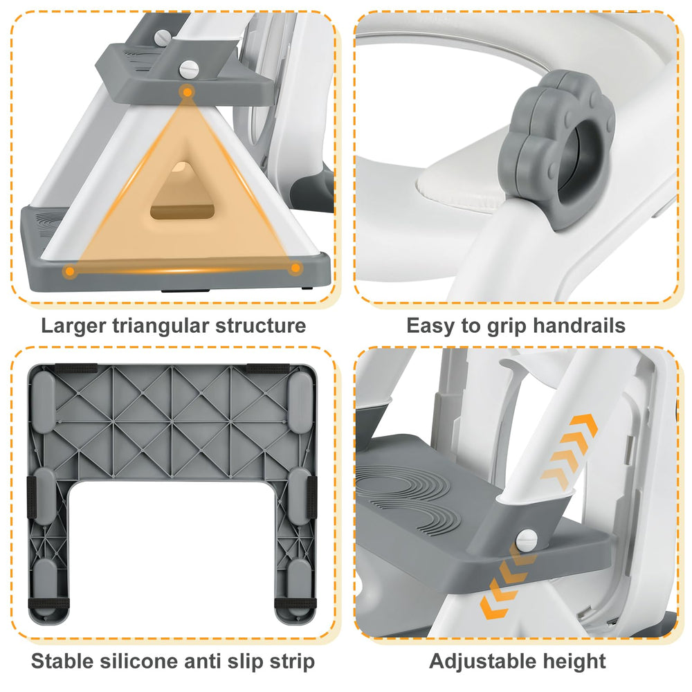 Height-adjustable from 15 to 17.2 inches to fit growing toddlers.