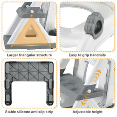 Height-adjustable from 15 to 17.2 inches to fit growing toddlers.