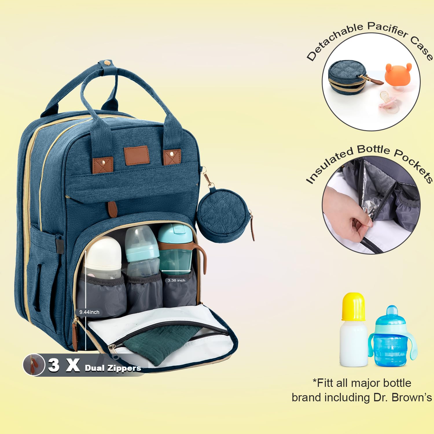 BOSI BOZI ECO OUVERTURE bag showing 15 pockets for quick access